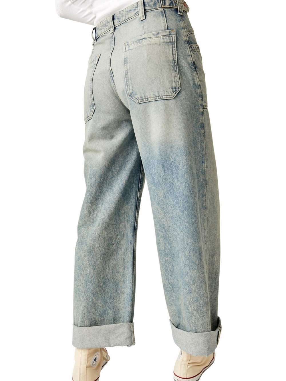 We the Free Palmer Cuffed Baggy Jeans Size 28 - Picture 2 of 8